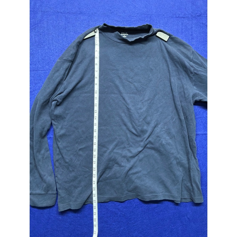 [Gorpcore] Mens Falls Creek Mock Neck Long Sleeve Shirt L‎ Navy Gray